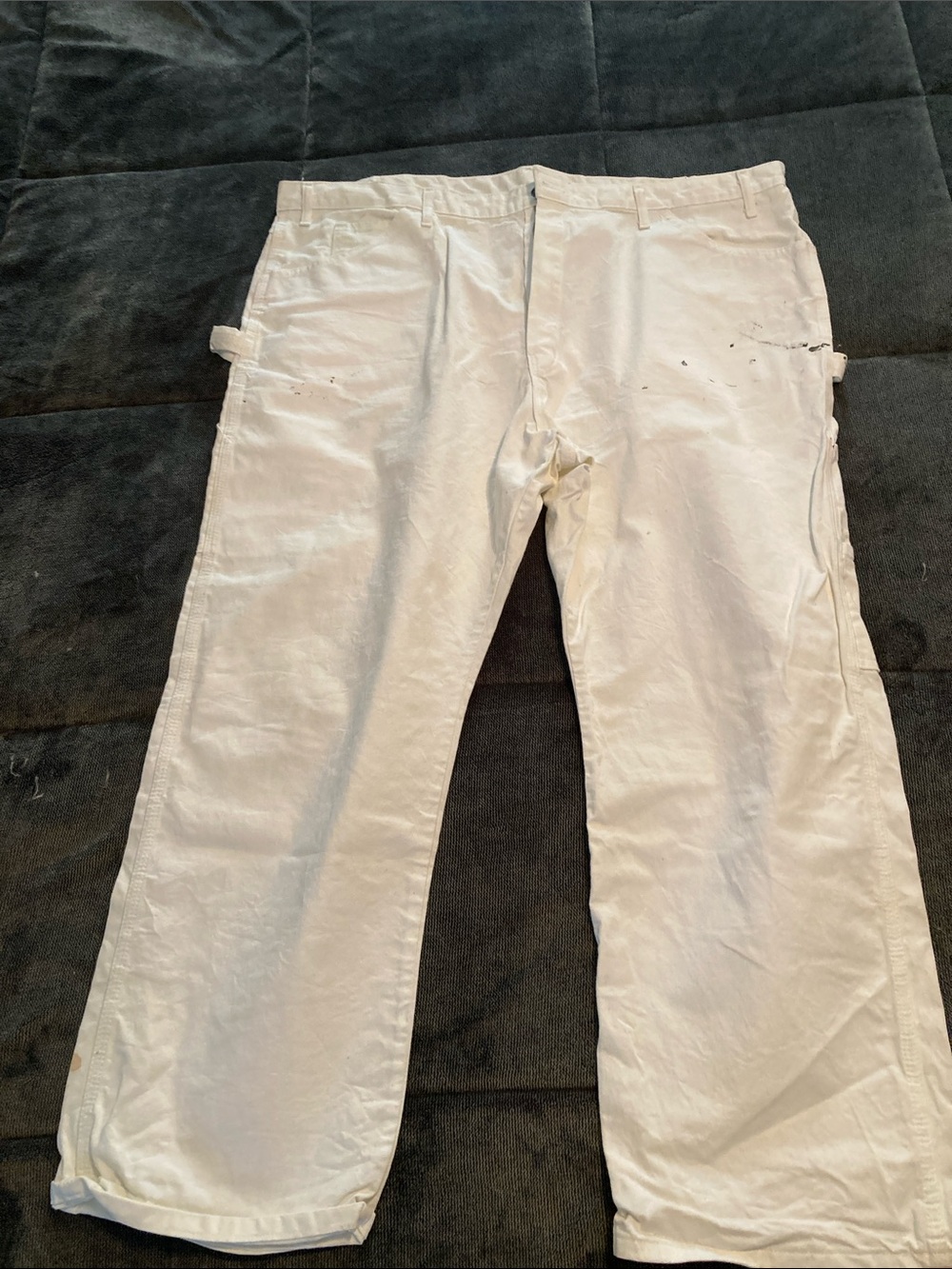 Men's White Painter Pants - Casual Workwear sz 46x30